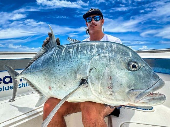 Giant Trevally caught while GT Fishing in Vanuatu