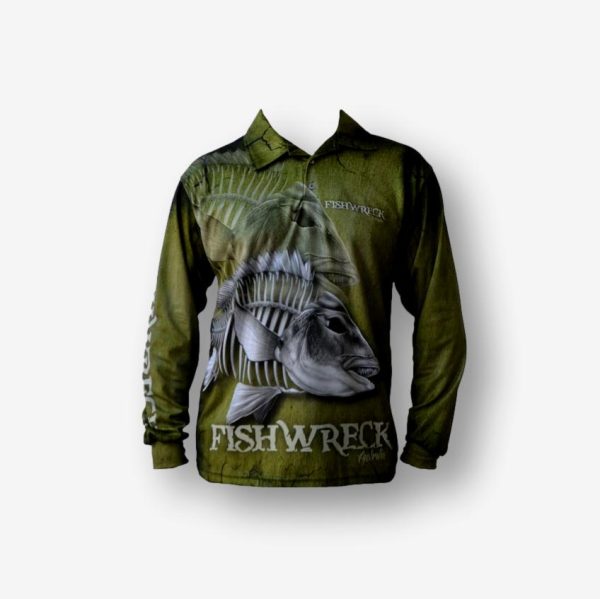 Fish Wreck Bream Fishing Shirt Front