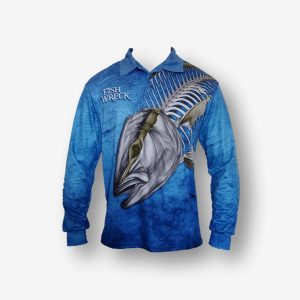 Mens Fish Wreck Yellowtail Fishing Shirt Front