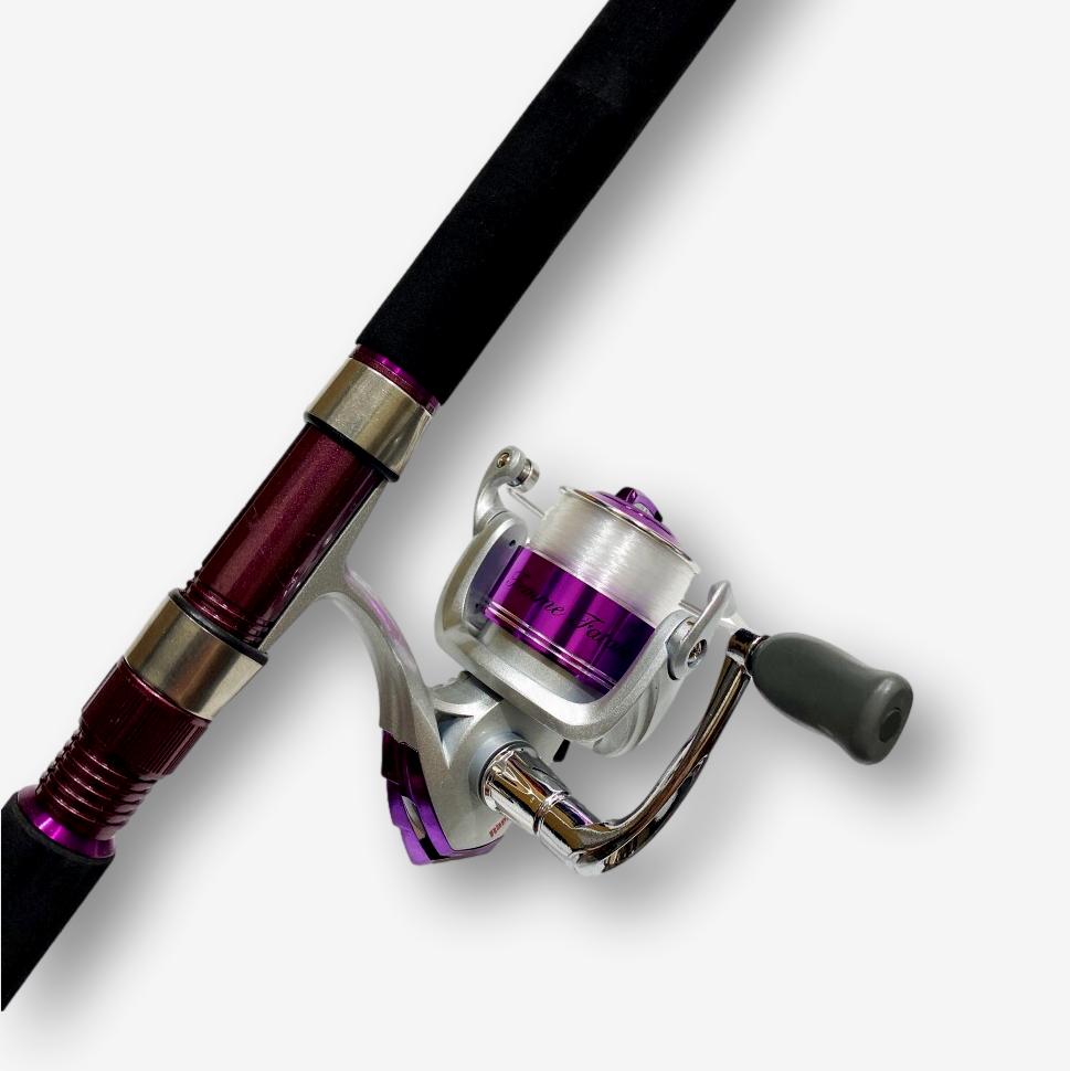 6'6 Rapala Femme Fatale 3-5kg Pink Fishing Rod and Reel Combo Spooled with  Line