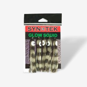 Synotek 6cm Rubber Squid Skirt (Black Glow Stripes)