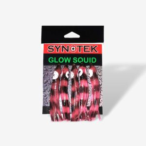 Synotek 6cm Rubber Squid Skirt (Pink/Black Stripe)