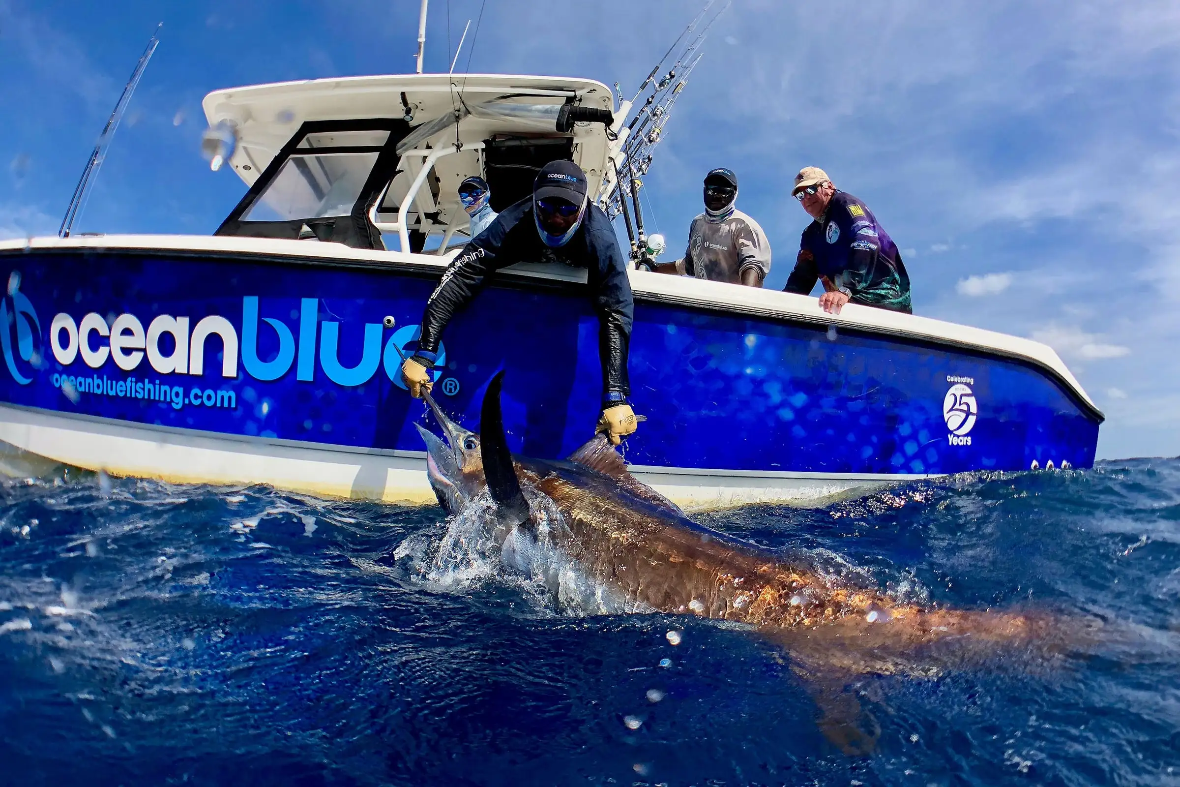 Vanuatu Fishing Marlin at Boat