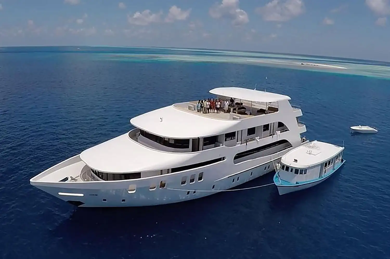 Adora at Coral Reef in the Maldives