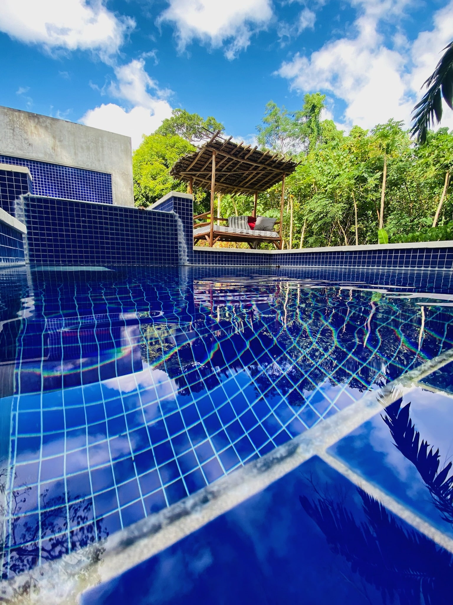 Relax and unwind in the pool at Ocean Blue Fishing Adventures in Vanuatu
