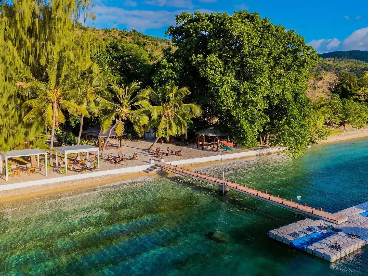 Private walk-on walk-off jetti with Ocean Blue Fishing Vanuatu