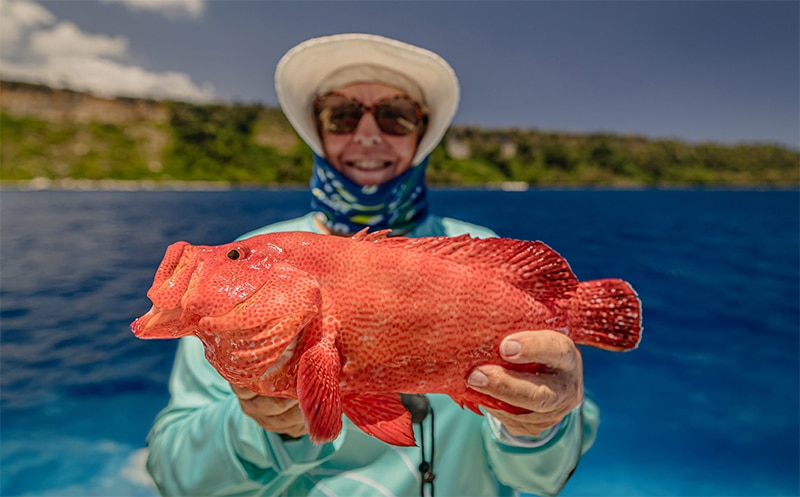 Coral trout fishing with ocean blue reef fishing adventures vanuatu