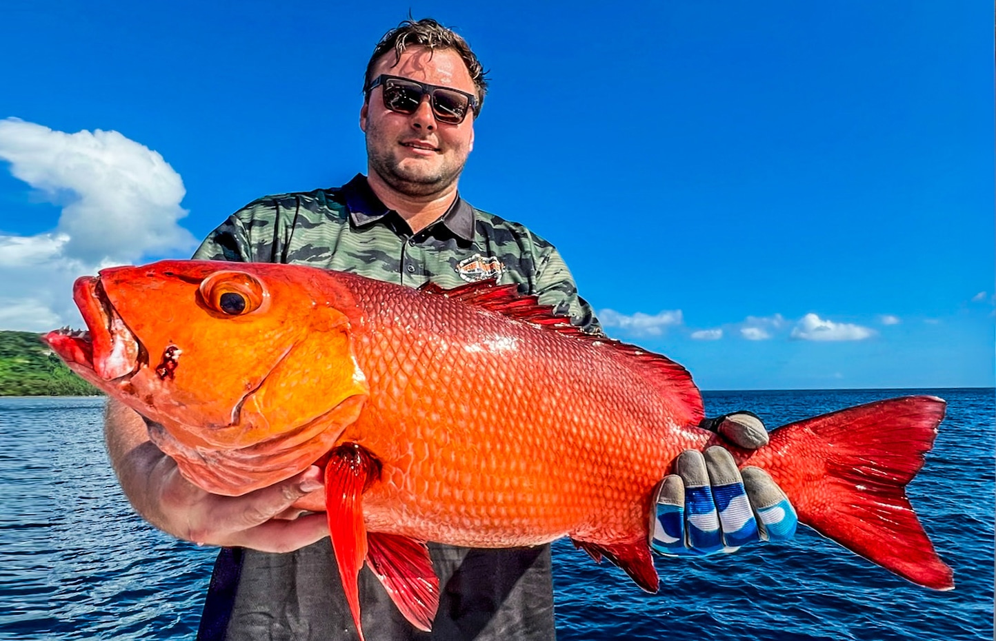 Red bass fishing Vanuatu Private Reef Fishing with Ocean Blue